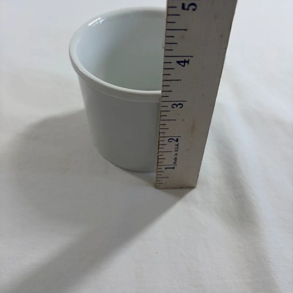 White Ceramic French Butter Bell Crock Farmhouse Embossed Butter Keeper